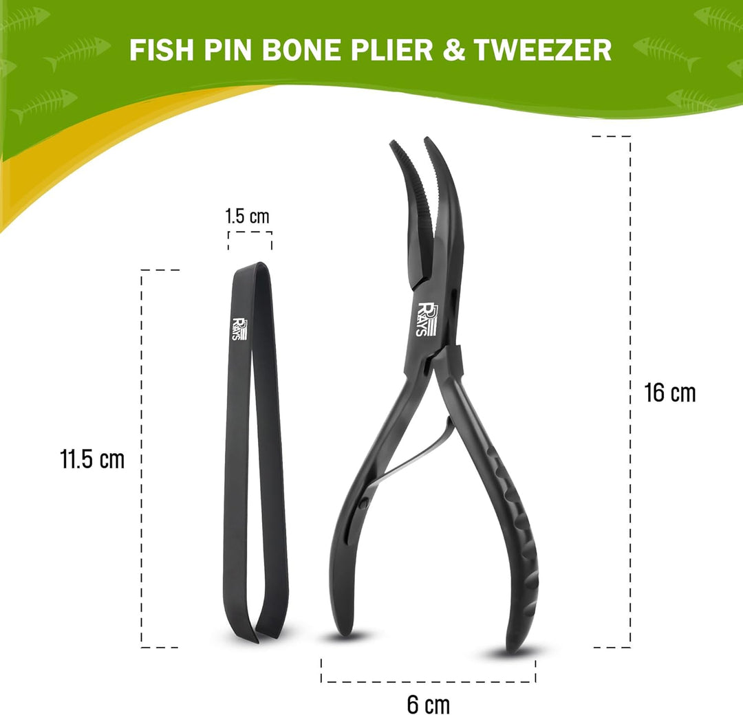 Edelstahl Fisch Pin Knochen Zange Pinzette Set - Perfekte Fisch Entgräten Werkzeuge für alle Arten v