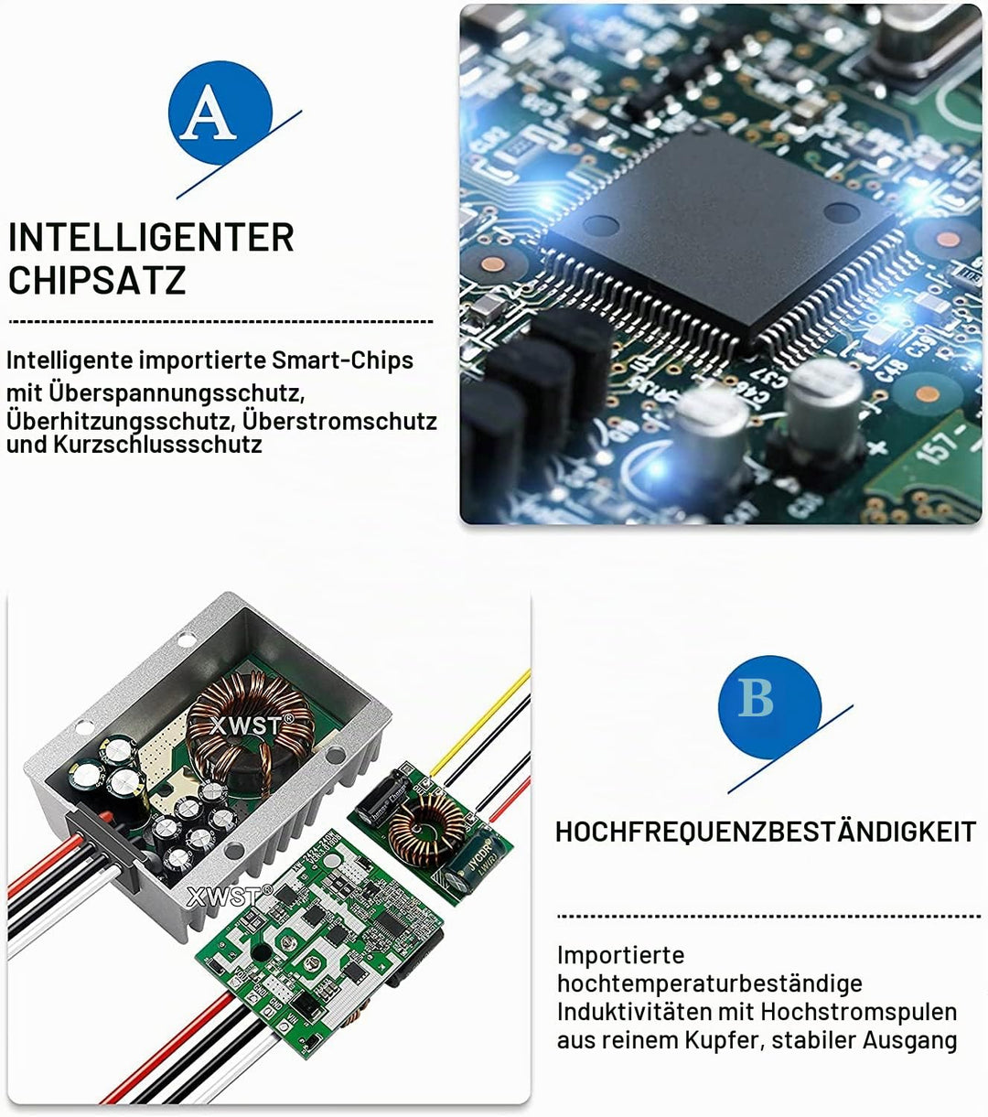 XWST DC 12V auf 19V 6A 114W Spannungswandler Auto Netzteil Wandler Konverter Transformator Adapter D