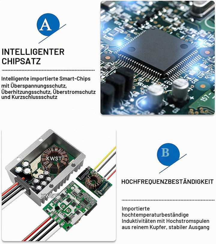 XWST DC 12V auf 19V 6A 114W Spannungswandler Auto Netzteil Wandler Konverter Transformator Adapter D