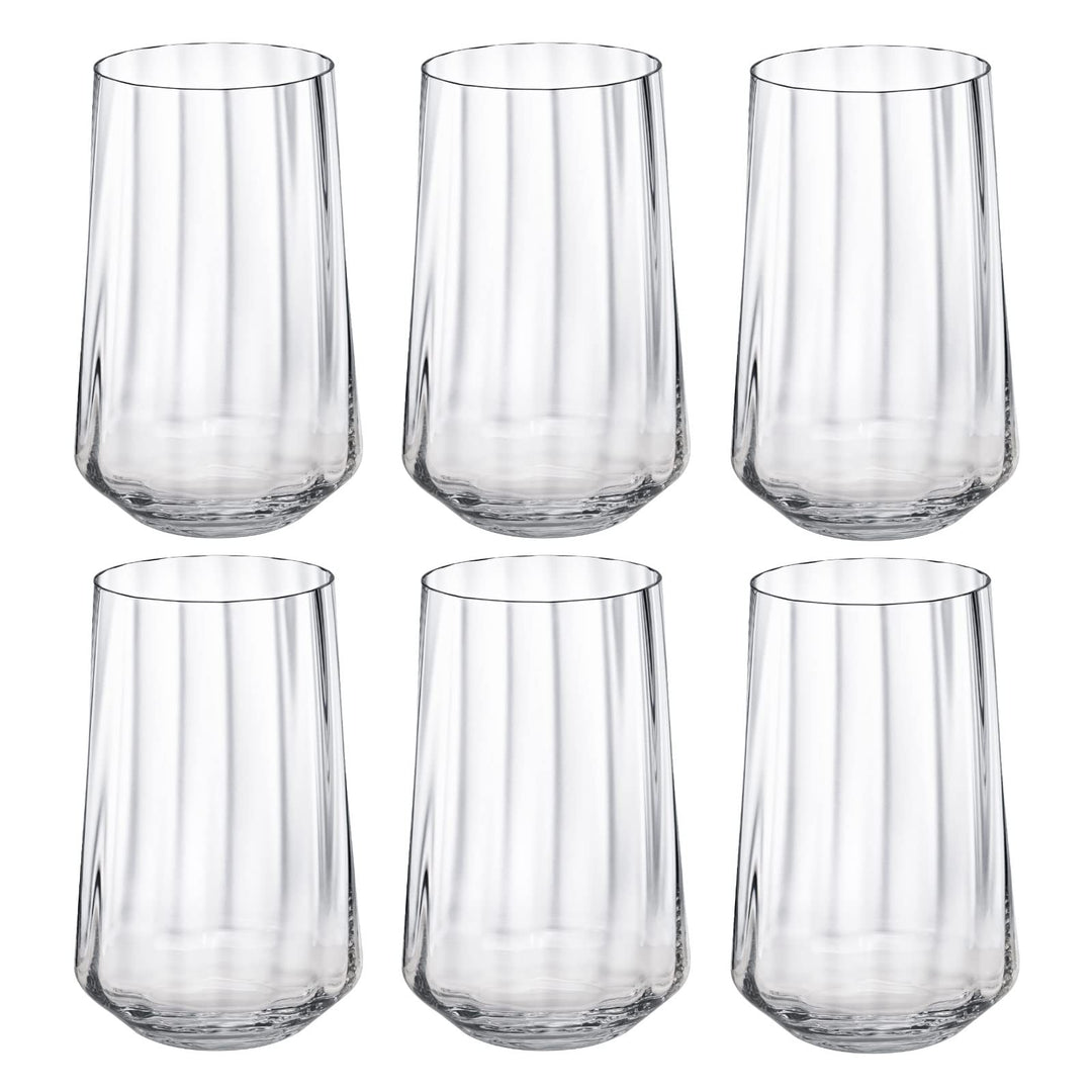 Georg Jensen Bernadotte Tall Tumbler Glass Crystalline 38 Cl, 6 Pcs