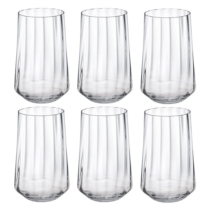Georg Jensen Bernadotte Tall Tumbler Glass Crystalline 38 Cl, 6 Pcs