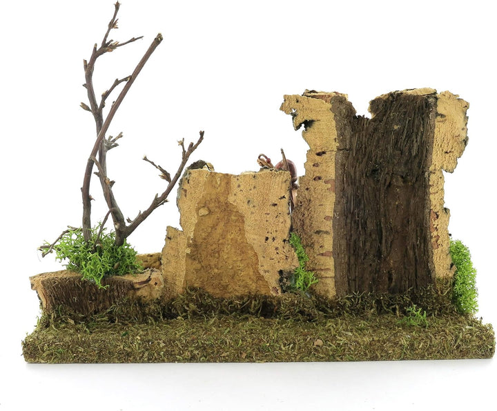 Bertoni Holzsee mit Fischer, Holz, Mehrfarbig, Einheitsgrösse