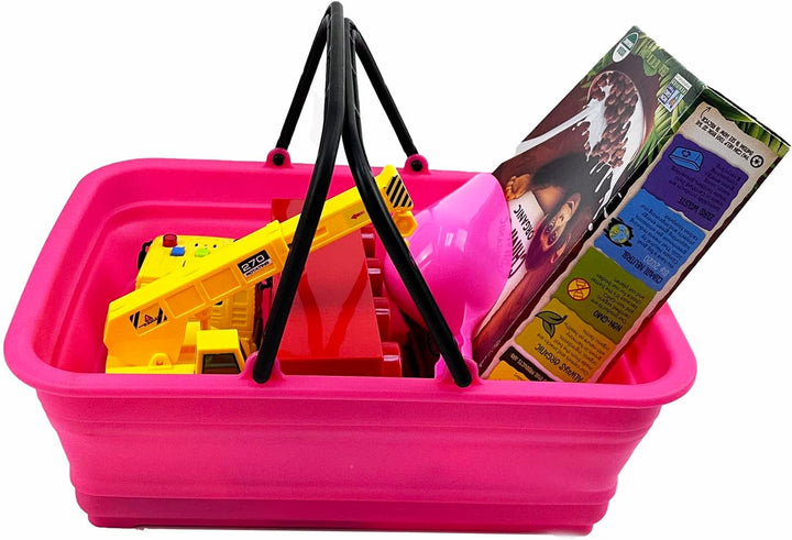 SAMMART 8L Zusammenklappbarer Korb mit Griff – Tragbarer Outdoor-Picknickkorb/Krater – Faltbare Eink