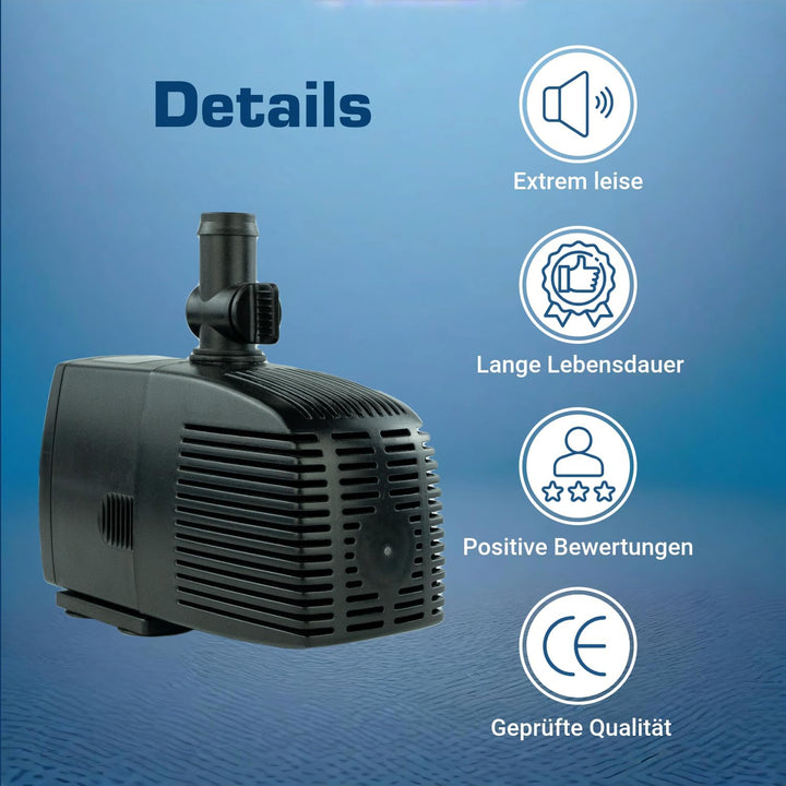 Kerry Electronics KEP1500LL: 1500 Liter Ersatzpumpe ohne Trafo 12V AC KEP1500L 25W (wie Jebao wp1500