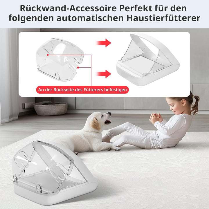 Aufsteckbare Haube, Hintere Abdeckung für Mikrochip-Futterautomat für Haustiere, Hartnäckige Haustie