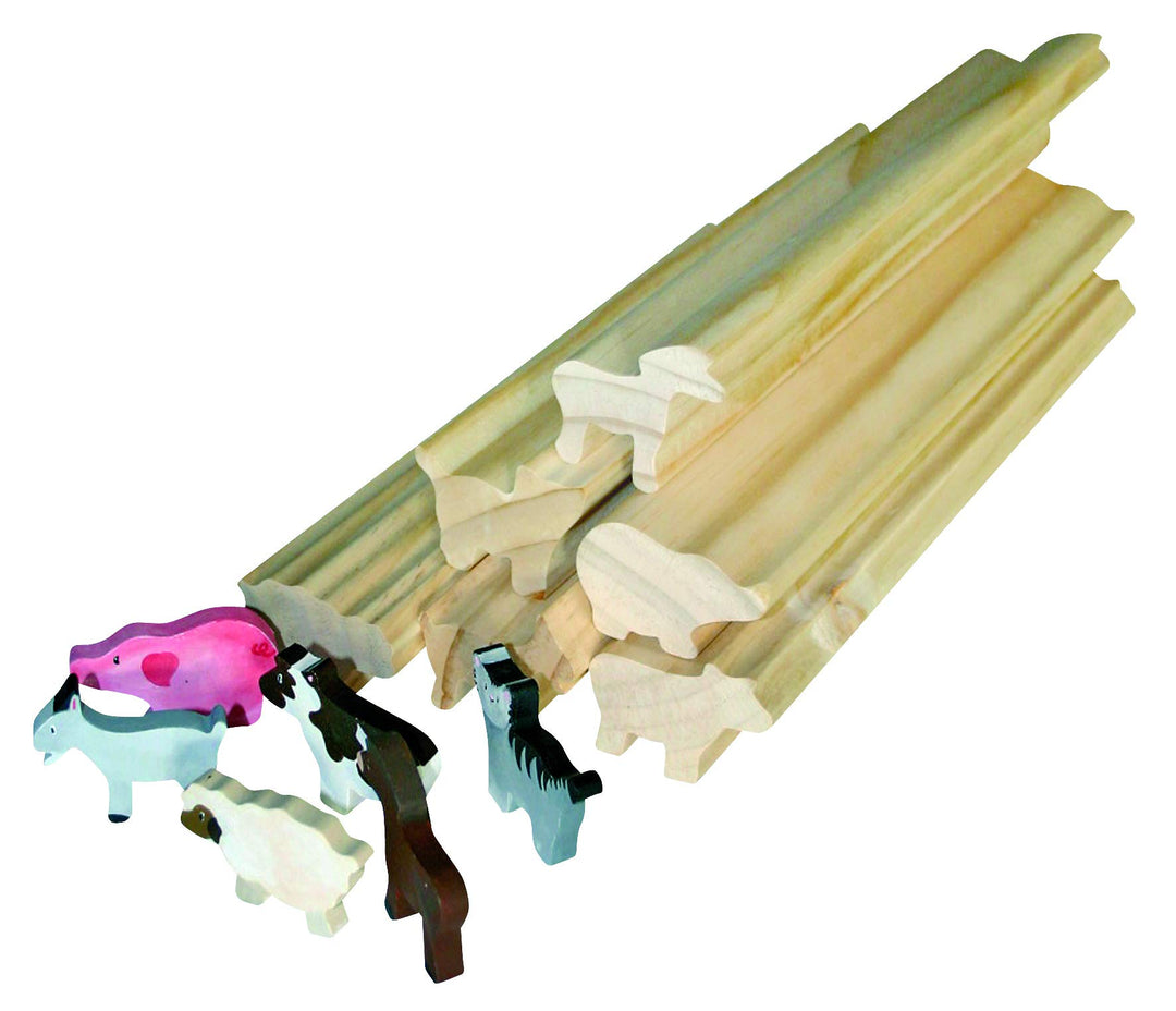 Eduplay 210047 Profilholz Bauernhoftiere, 6er Set