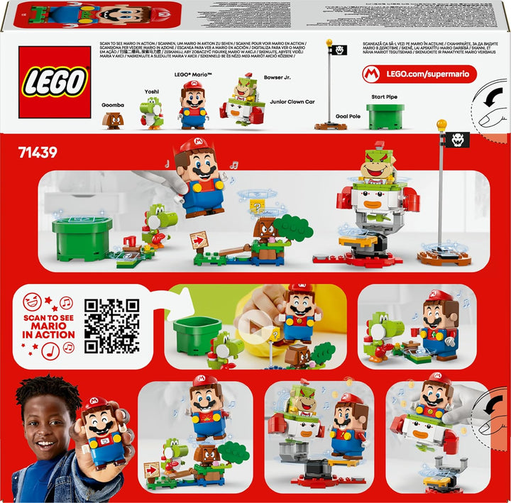 LEGO Super Mario Abenteuer mit dem interaktiven Mario, Set mit Junior-Clown-Kutsche, Spielzeug-Yoshi