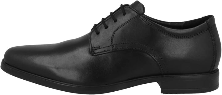 Clarks Herren Howard Walk Oxford 48 EU Schwarzes Dunkelschwarzes Leder, 48 EU Schwarzes Dunkelschwar