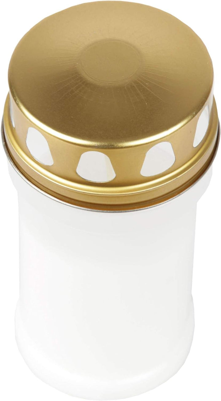 HS Candle 8er Pack Grabkerzen mit Motiv, Grablicht mit Brenndauer von ca. 2 Tage, Motiv: Herzen, in