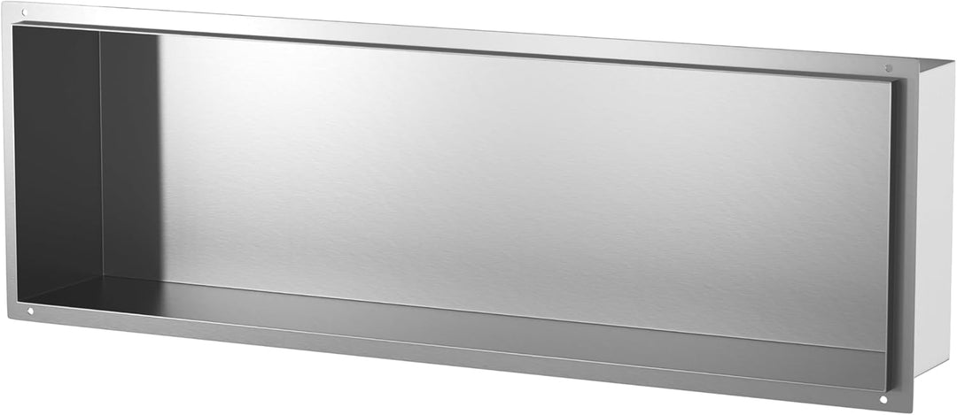 Balneo WALL-BOX NO RIM wandnische dusche Edelstahl 90x30x7 cm Duschnische wasserdicht, flexibler Nis