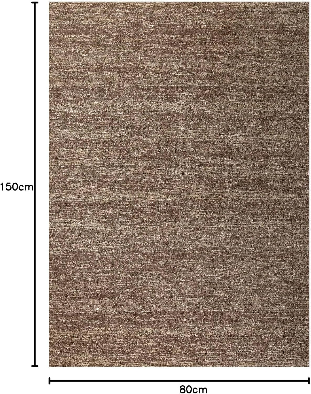 VIMODA Modern Braun Kurzflor Meliert Farbecht Pflegeleicht, Masse:80 x 150 cm, 80 x 150 cm