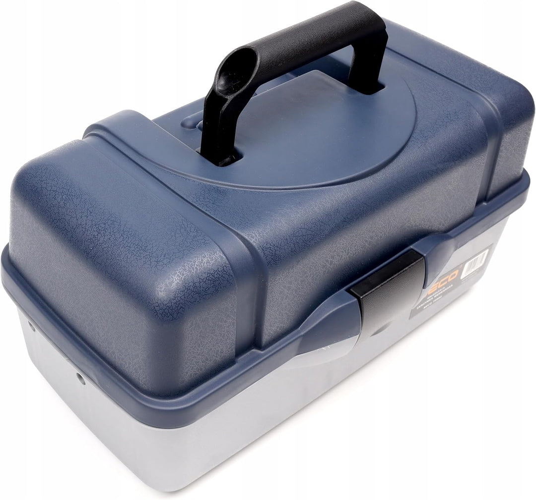 NECO Angelbox Blau mit 3 Schubladen – Grosse Tackle Box 40x22x21 cm | Angelkoffer mit Fächern für Kö
