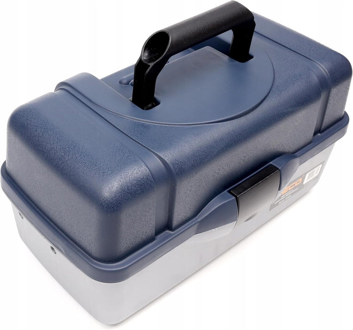 NECO Angelbox Blau mit 3 Schubladen – Grosse Tackle Box 40x22x21 cm | Angelkoffer mit Fächern für Kö