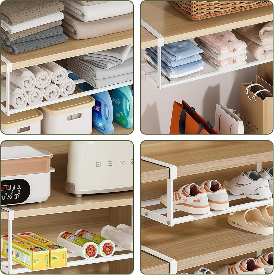 Hängendes Schuhregal Organizer im Schrank: 2 Pcs Unterregal mit Verstellbarer 40-70cm, Unter Regal A