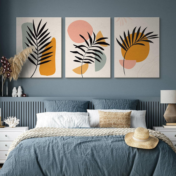 Muralo - Wandbilder Set - Leinwand Bilder Set Aufhängefertig - Bilder für Wohnzimmer Schlafzimmer -