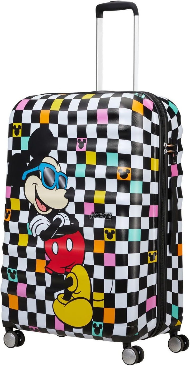 American Tourister Wavebreaker Disney, Spinner L, Koffer, 77 cm, 96 L, Mehrfarbig (Mickey Check)