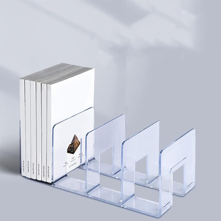 Buchstützen, Bücherregalhalter aus Transparentem Kunststoff-Acryl-Material für das Büro-Klassenzimme