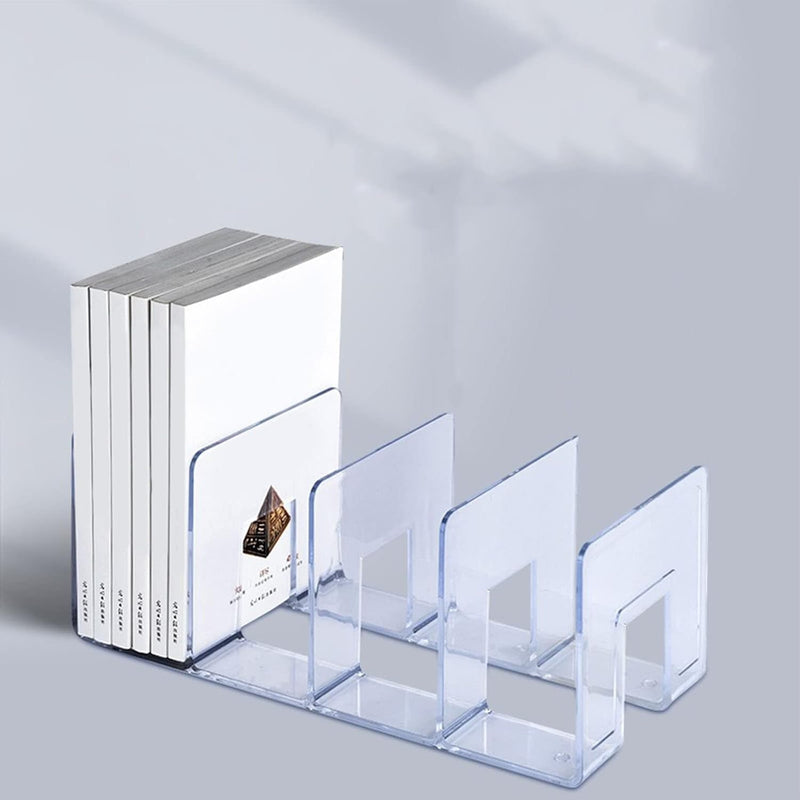 Buchstützen, Bücherregalhalter aus Transparentem Kunststoff-Acryl-Material für das Büro-Klassenzimme