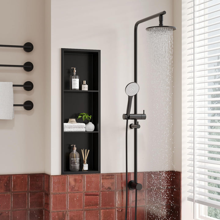 Neodrain Wandnische Dusche Edelstahl Dreifach-Duschnische Wandnische Lagerung für Badezimmer 90x30 c
