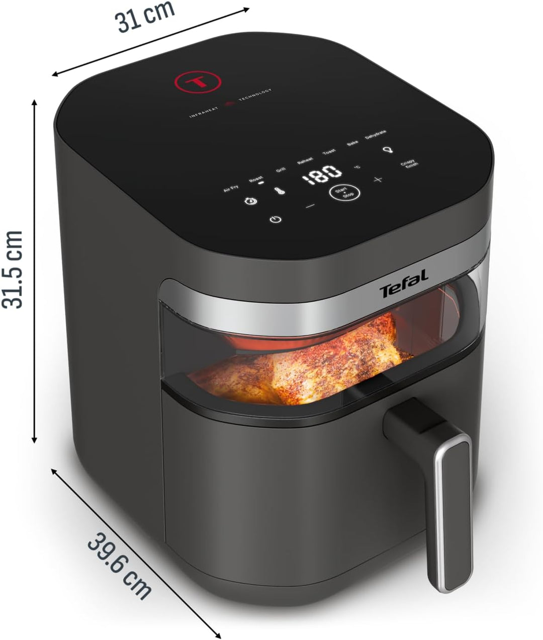 Tefal Easy Fry Infrared Heissluftfritteuse, 7 L Fassungsvermögen, Infra-Heat-Technologie, doppelte H