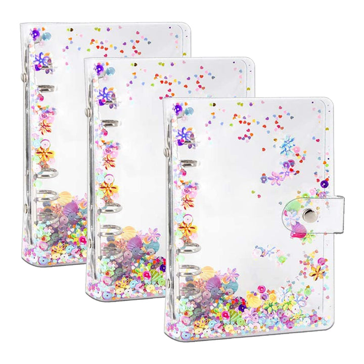 3 STÜCKE A5 Binderhülle, transparentes weiches PVC 6-Loch-Ringbuch, nachfüllbarer Papierbinder mit G