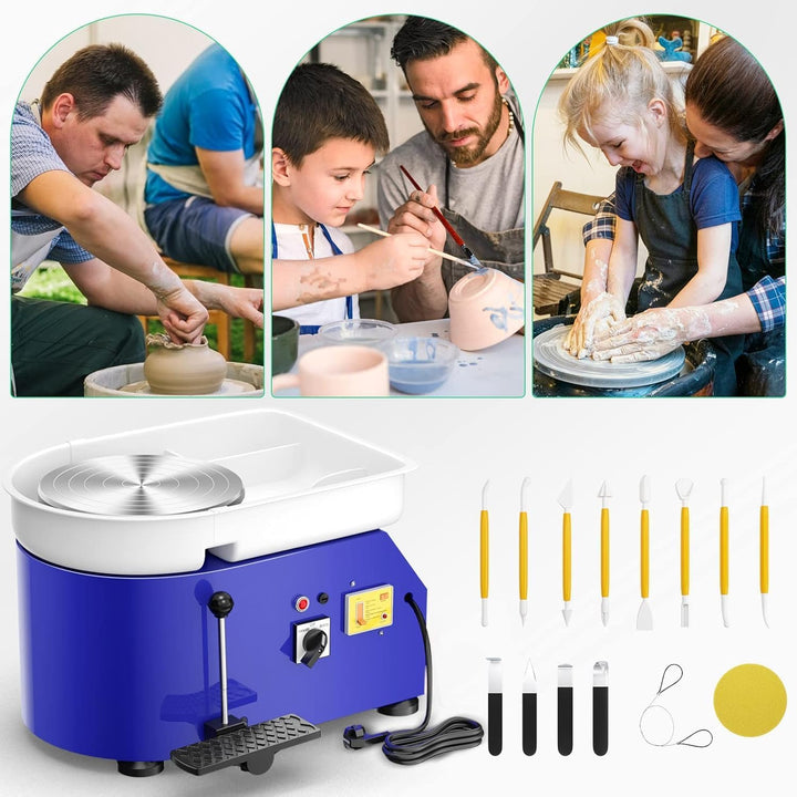 Kotsy Töpferscheibe Maschine 350W,Elektrische Töpferscheibe 25CM Plattenteller,Keramik Clay Maschine