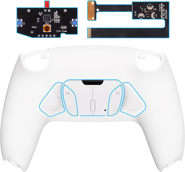 eXtremeRate Programmierbar RISE4 Remap Kit für ps5 Controller BDM-010/020,Remap Board&Rückplate Gehä
