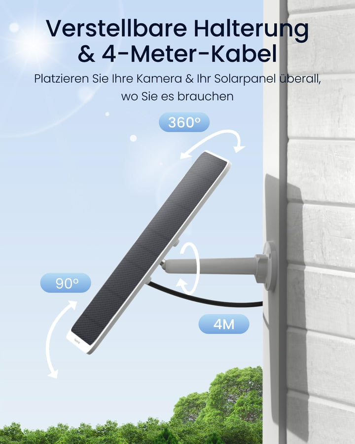 Reolink 12W Solarpanel für wiederaufladbare, akkubetriebene Aussenkamera, IP65 Wetterfest