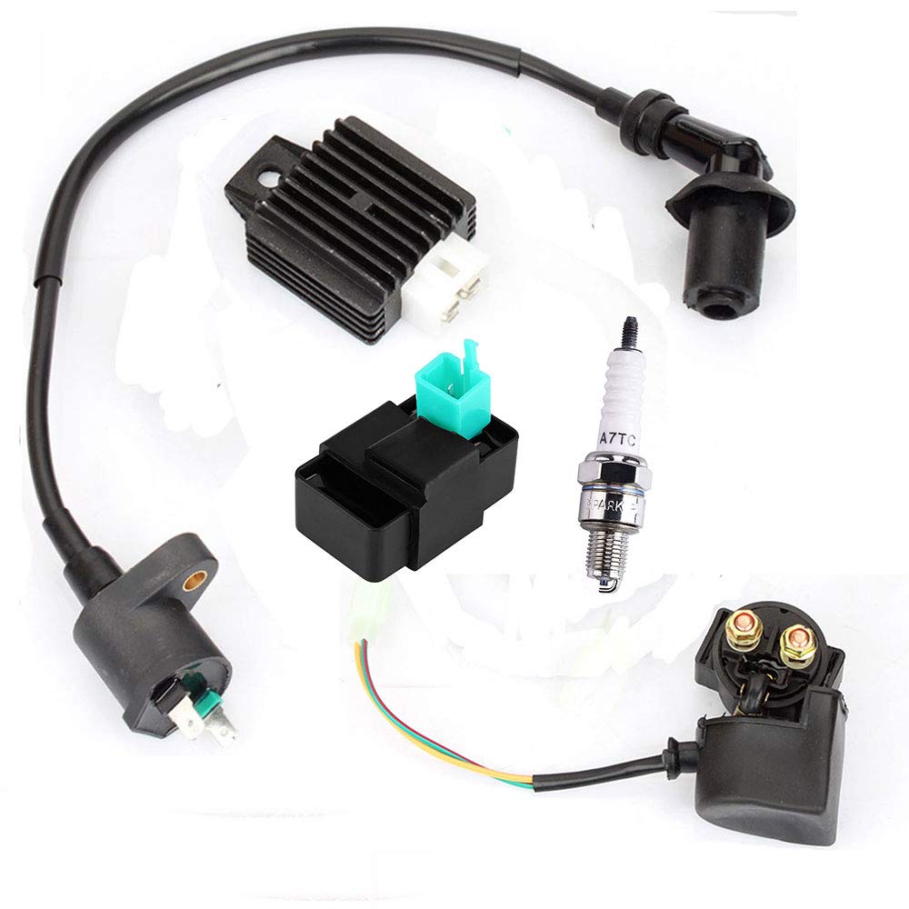 Motorradzündungsspulen, RILOER 5 Pins Roller CDI Box für Motor ATV Dirt Bikes Pit für GY6 50cc-125cc