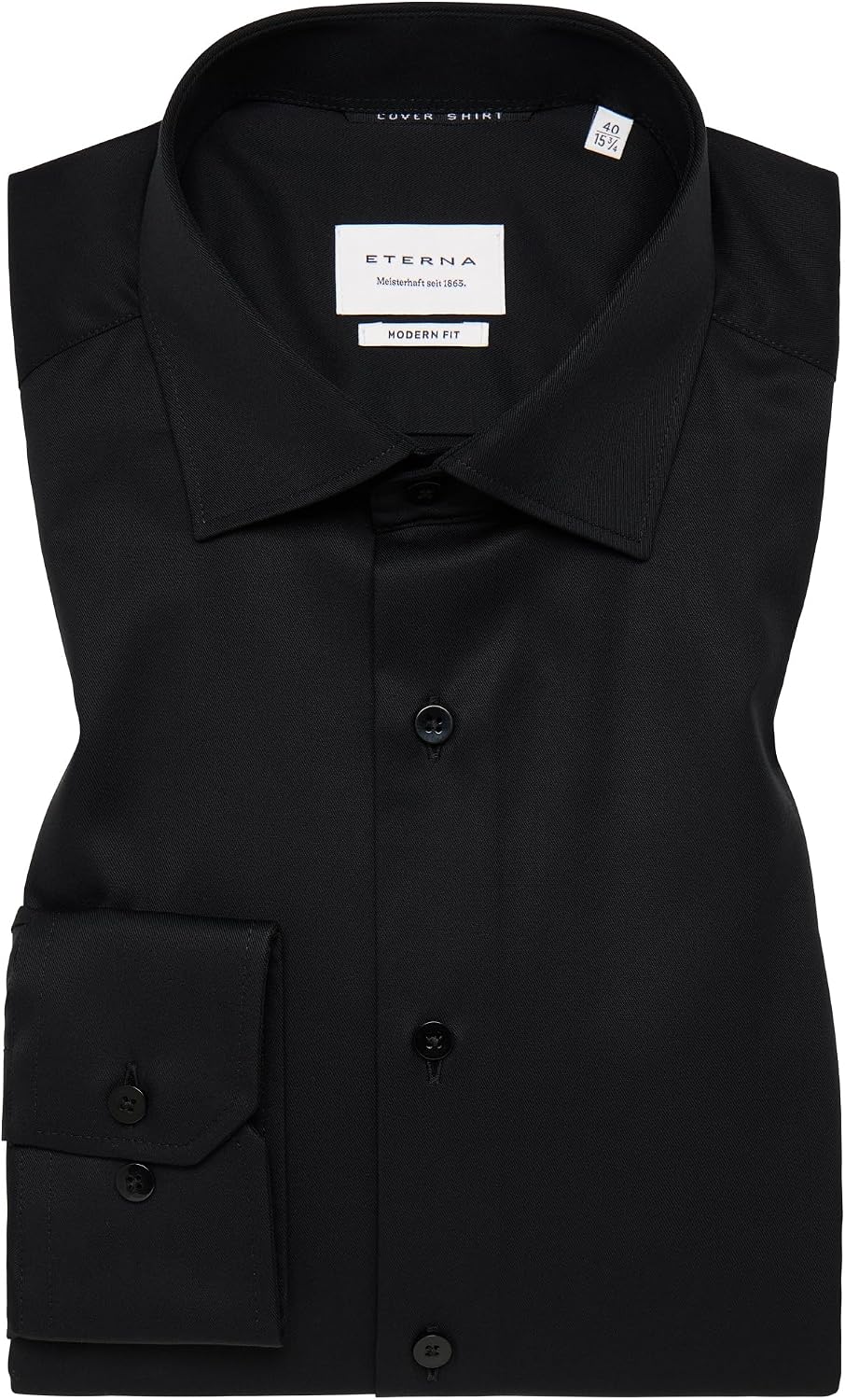 ETERNA Herren Cover Shirt MODERN FIT 38 Schwarz, 38 Schwarz