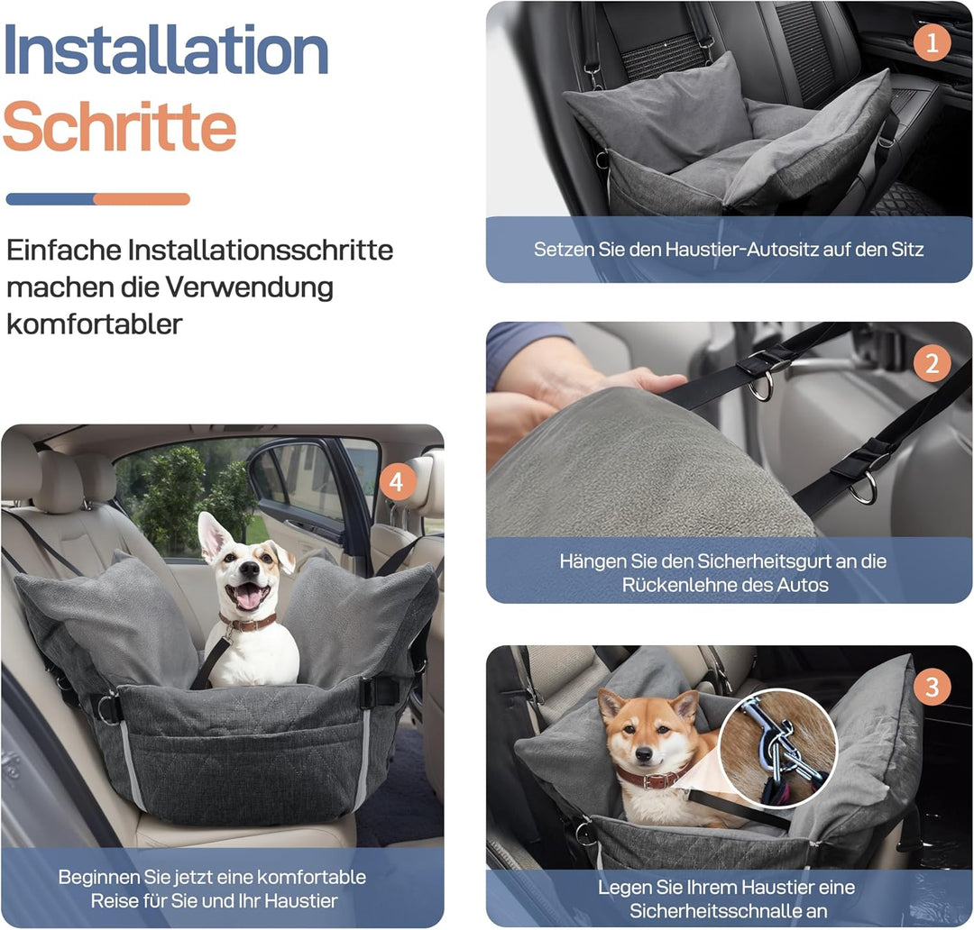 Hunde Autositz Hundebox Auto Hunde Autositz Für Hunde Praktischer Hundesitz Für Kleine Und Mittlere