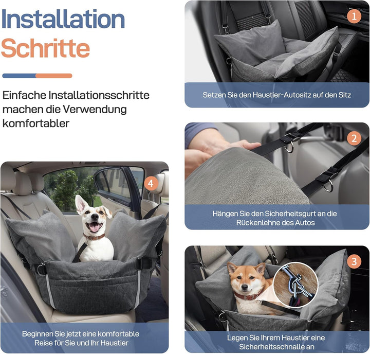 Hunde Autositz Hundebox Auto Hunde Autositz Für Hunde Praktischer Hundesitz Für Kleine Und Mittlere