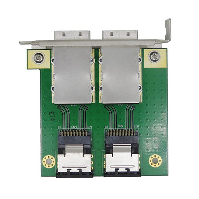 Xiwai Dual-Ports Mini SAS SFF-8088 auf SAS 36-Pin SFF-8087 PCBA Buchse Adapter mit PCI-Halterung