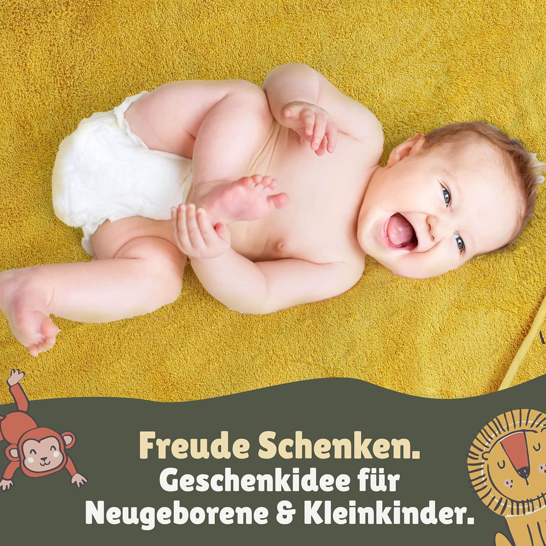 Familando Kapuzenhandtuch mit Ohren für Babys und Kleinkinder 0-4 Jahre · Frottée Handtuch für Neuge