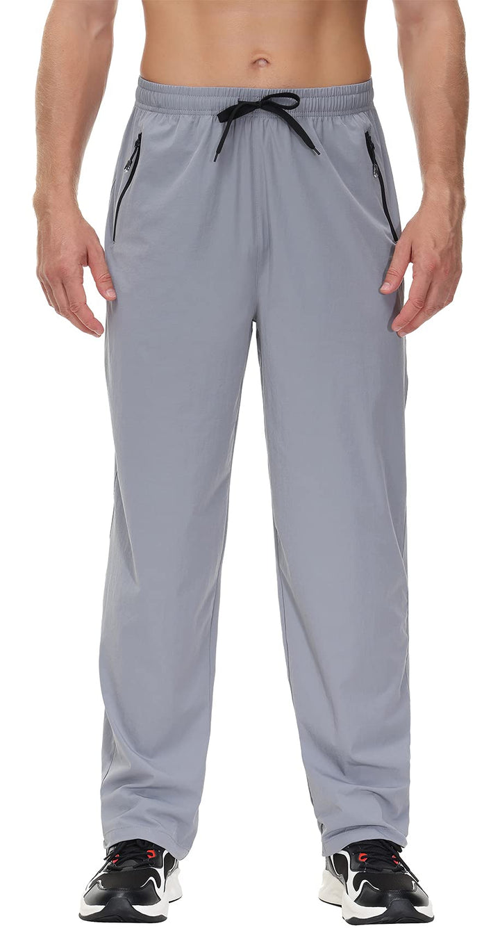 Butrends Herren Wanderhose Leicht Outdoorhose Workout-Laufhosen Atmungsaktive Sporthose, Hellgrau
