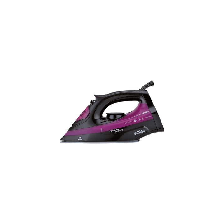 SOLAC New Optima Pro -PV2114 Dampfb�geleisen - 2600 W - Keramik-Einlegesohle - Schwarz und Pink
