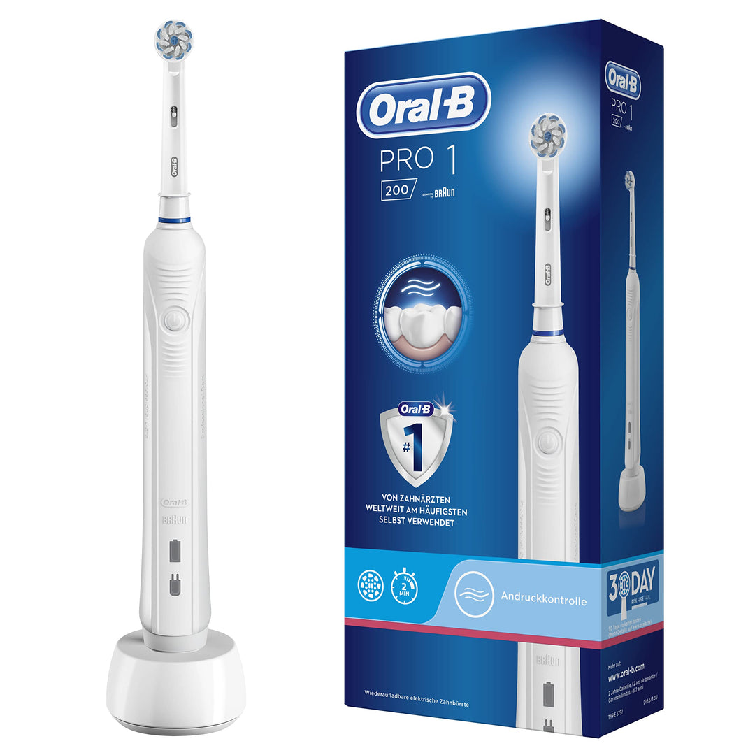 Oral-B PRO 1 200 Elektrische Zahnbürste/Electric Toothbrush für eine gründliche Zahnreinigung, 3 Put