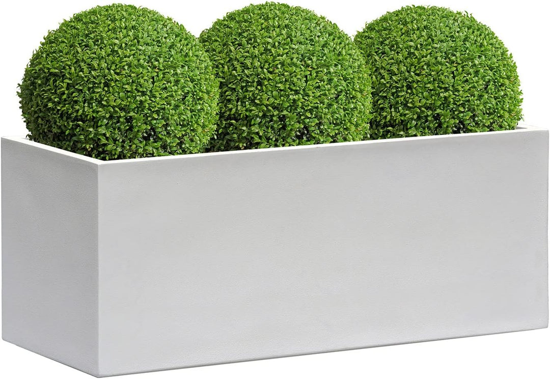 ESCHBACH® Pflanzkübel Box 80 Weiss Rechteckig * 80 x 31 x 31 cm * 10 Jahre Garantie 80x31x31, 80x31x