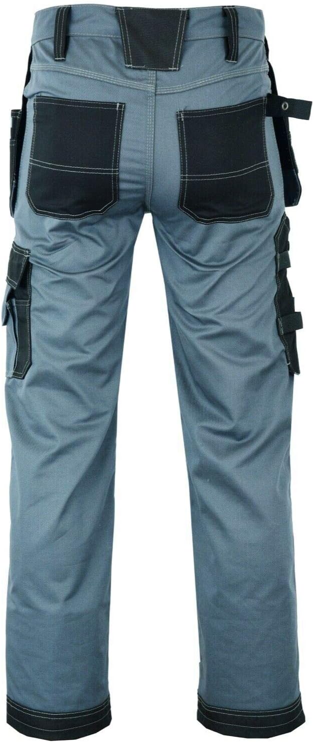 MS9 Herren Arbeitshose Bundhose Cargohose mit Holstertaschen Werkzeugtaschen Multifunktions und Knie