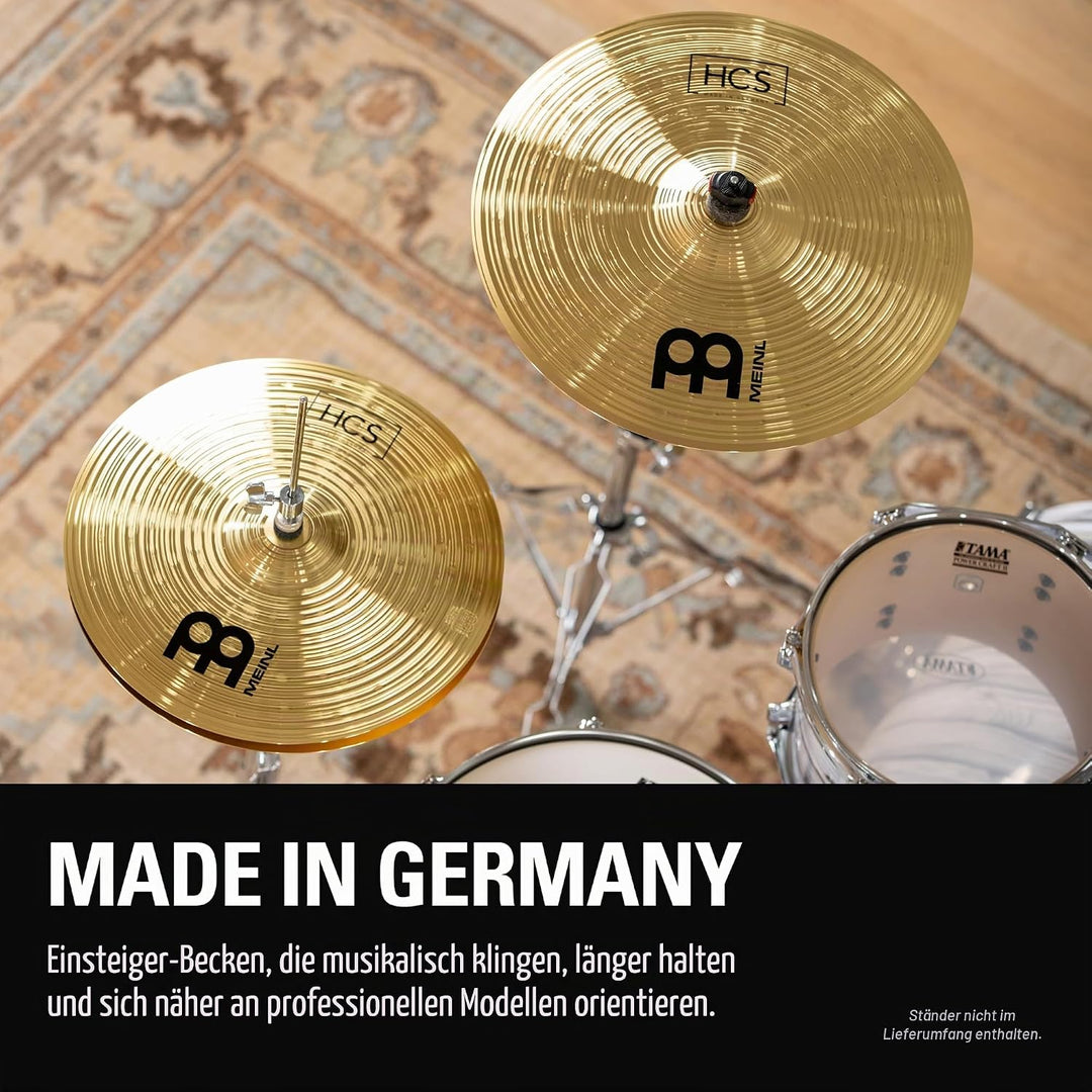 Meinl Cymbals HCS Complete Schlagzeug Becken Set (Video) Box Pack mit 14 Zoll Hihat, 16 Crash, 20 Ri