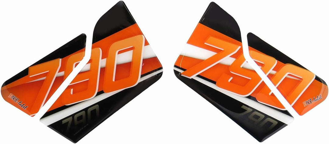 BIKE-label Seitentank Pad Orange Stripes kompatibel für KTM 790 Duke 800480