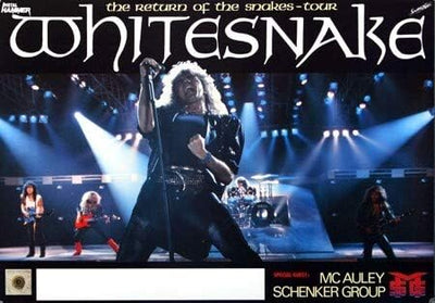 Whitesnake The Return Of 1987 - Concert Konzert Poster Plakat Concertposter Konzertplakat