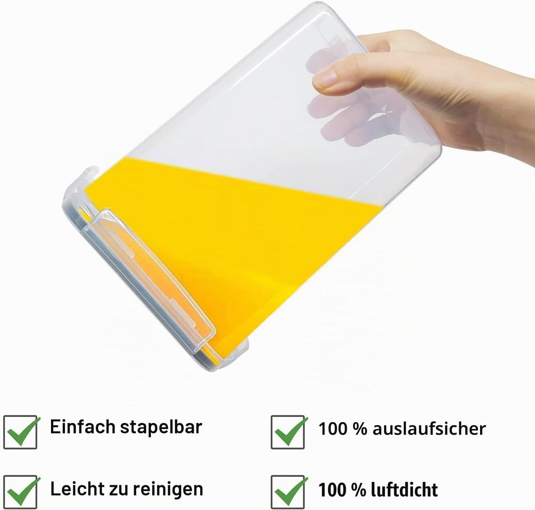 2L Grosse Vorratsdosen Satz mit 9 Müslidosen Aufbewahrungsbox Küche Luftdicht Behälter aus Plastik M