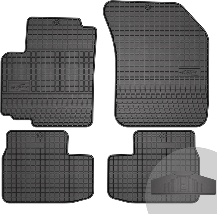 FROGUM EL Toro Gummimatten Ganzjähriges-Set von Autofussmatte Auto Fussmatten für Opel Agila B 2008-