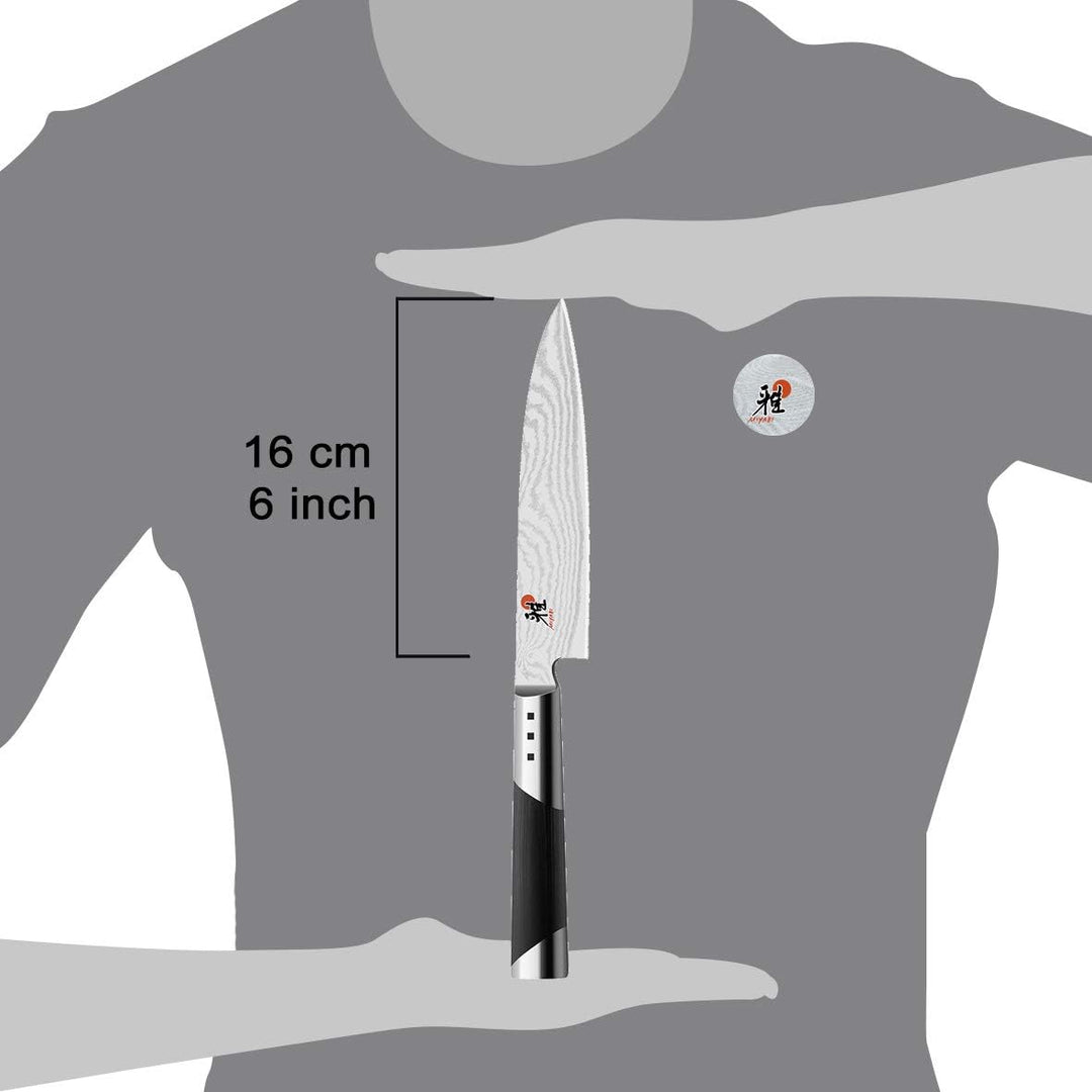 MIYABI Chutoh Fleischmesser, Klingenlänge: 16 cm, Grosses Klingenblatt, Rostfreier Spezialstahl/Mica