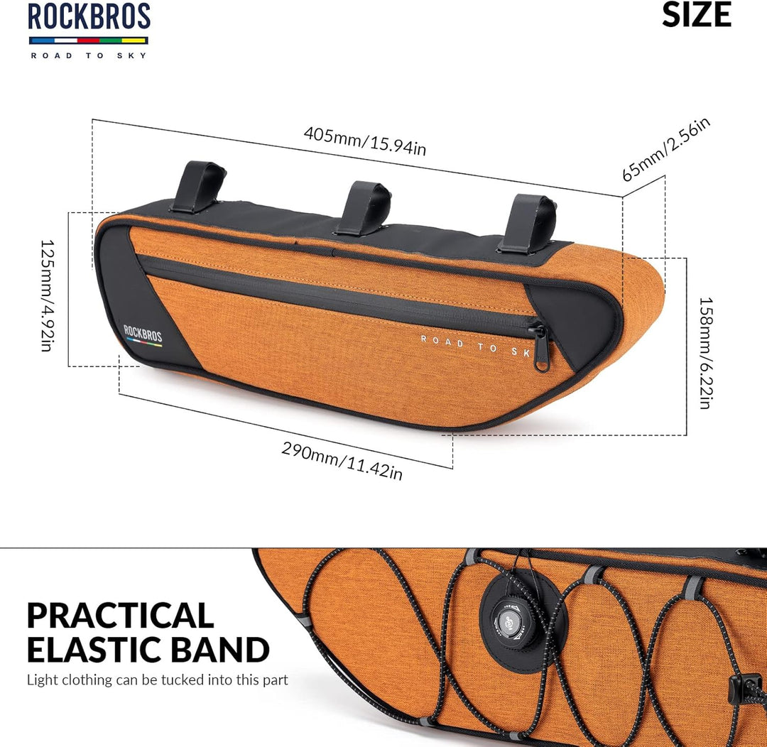 ROCKBROS Road-to-Sky Fahrrad Rahmentasche Reflektierende Wasserabweisende Fahrradtasche für Rahmen 2