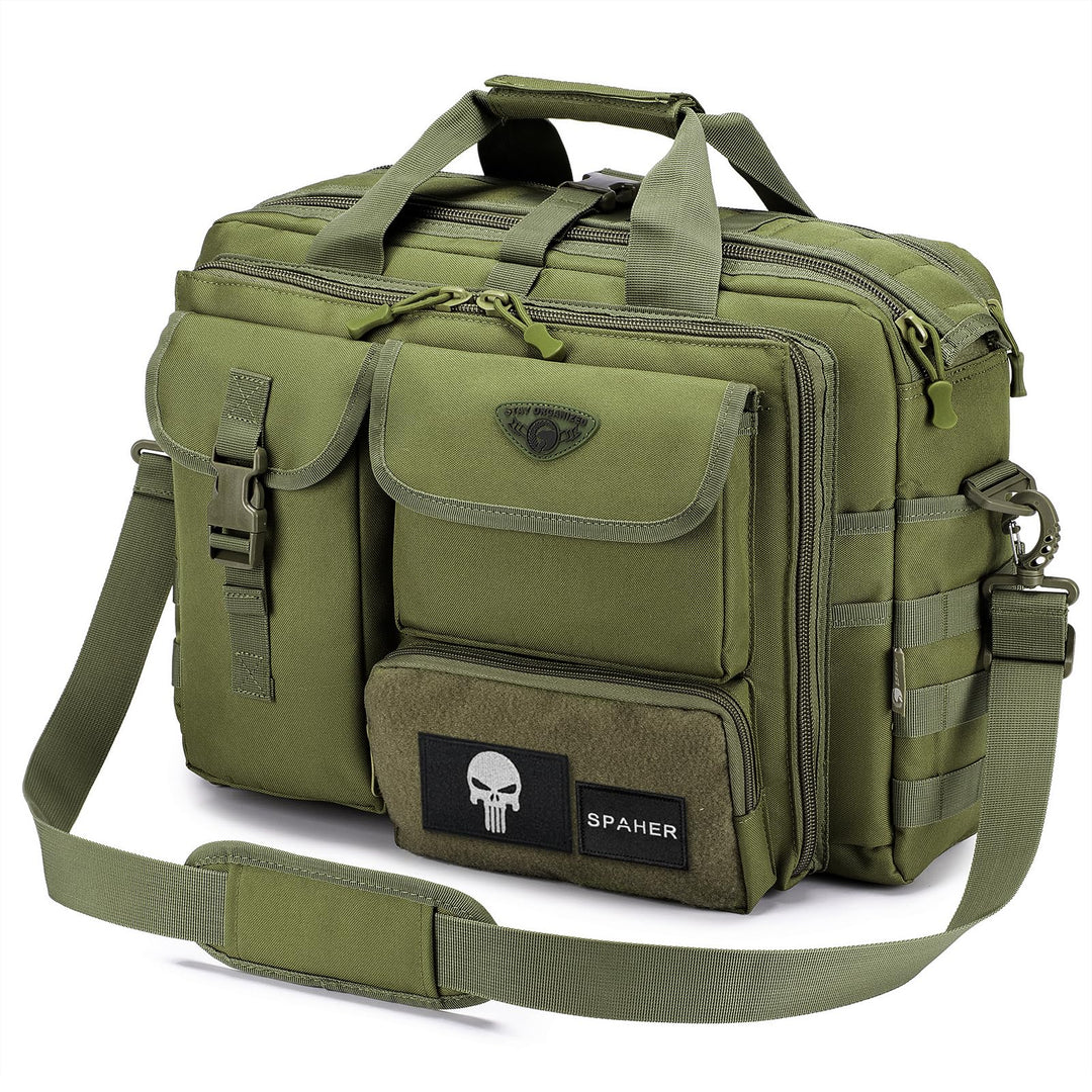 SPAHER Arbeitstasche Laptoptasche 14/15.6/17.3 Zoll Messenger Bag Herren Pilotentasche Aktentasche T