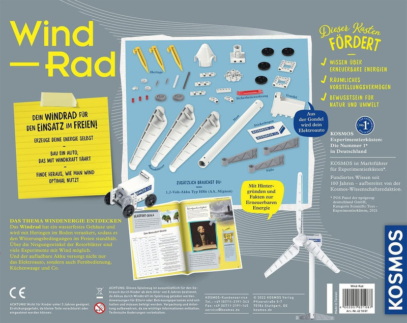 Kosmos 621087 Wind-Rad, Entdecke erneuerbare Energien. Bausatz für Windrad zur emmissionsfreien Stro