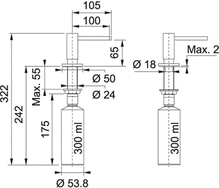 Franke 119.9547.902 Active SM Seifenspender,