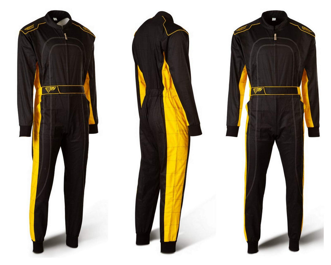 Speed Kartoverall Schwarz/Gelb - Denver HS-2 Modell 2018 Racewear (XS)
